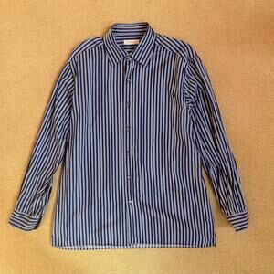 Ermenegildo Zegna Striped 100% Cotton Button-Down Shirt Men’s XXL